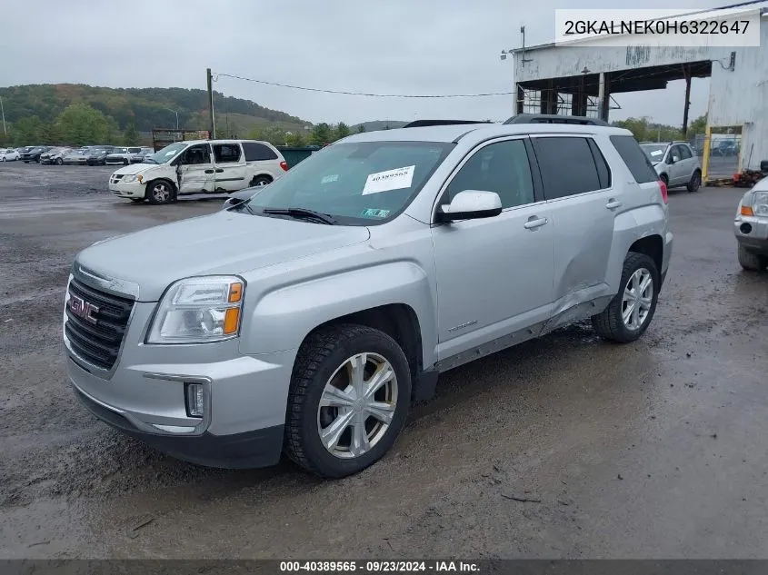 2017 GMC Terrain Sle-2 VIN: 2GKALNEK0H6322647 Lot: 40389565