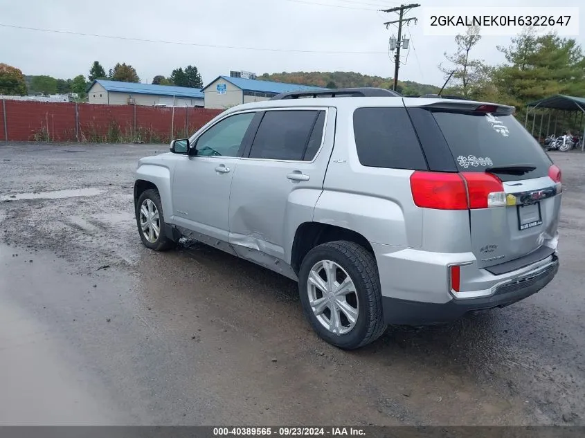 2017 GMC Terrain Sle-2 VIN: 2GKALNEK0H6322647 Lot: 40389565