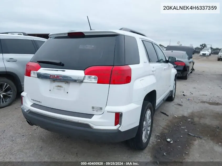 2017 GMC Terrain Sle VIN: 2GKALNEK4H6337359 Lot: 40400928