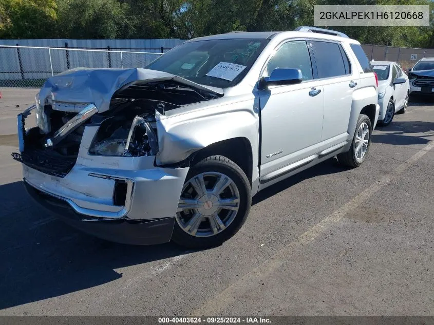 2017 GMC Terrain Slt VIN: 2GKALPEK1H6120668 Lot: 40403624