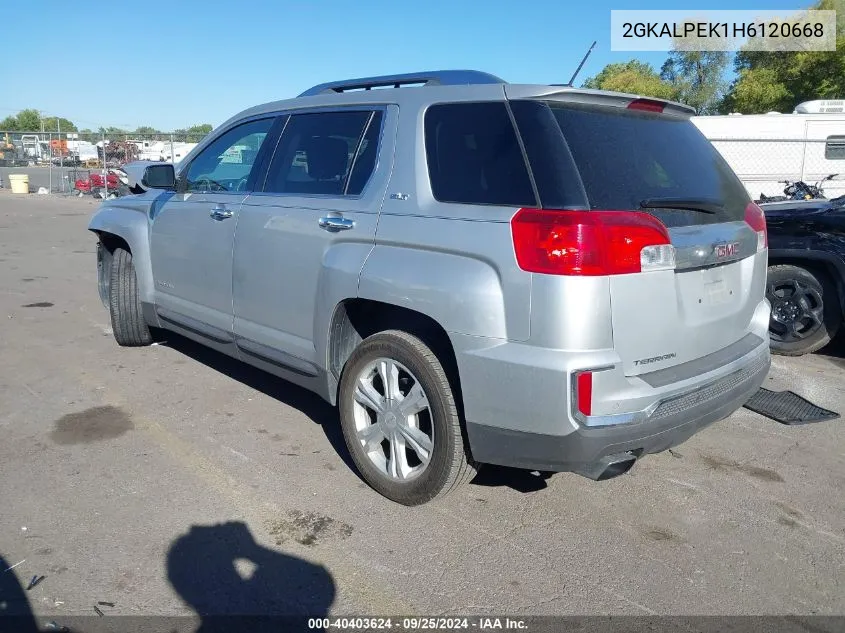 2017 GMC Terrain Slt VIN: 2GKALPEK1H6120668 Lot: 40403624