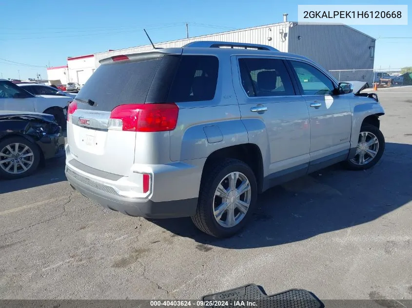 2017 GMC Terrain Slt VIN: 2GKALPEK1H6120668 Lot: 40403624