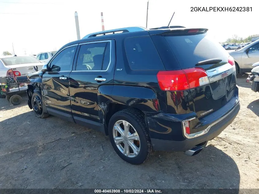 2017 GMC Terrain Slt VIN: 2GKALPEKXH6242381 Lot: 40453908