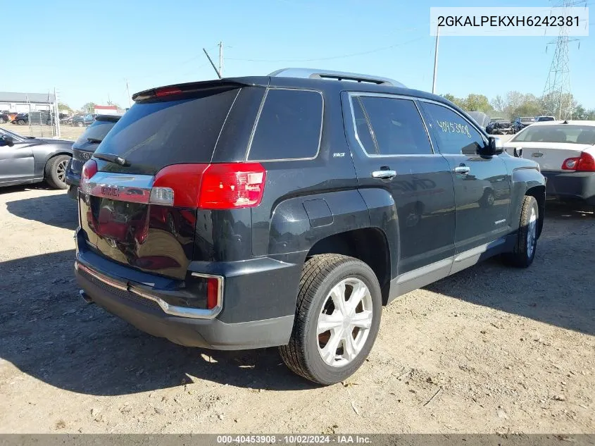 2017 GMC Terrain Slt VIN: 2GKALPEKXH6242381 Lot: 40453908