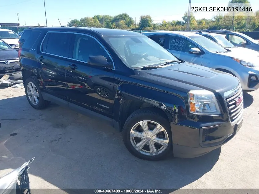 2017 GMC Terrain Sle-1 VIN: 2GKFLSEK0H6194446 Lot: 40467409