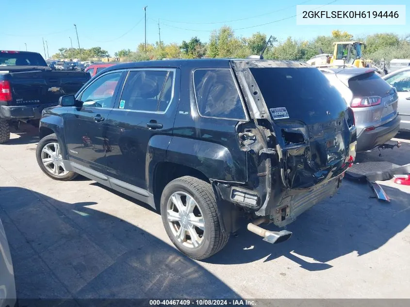 2017 GMC Terrain Sle-1 VIN: 2GKFLSEK0H6194446 Lot: 40467409