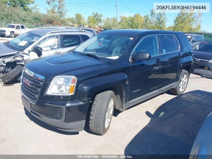 2017 GMC Terrain Sle-1 VIN: 2GKFLSEK0H6194446 Lot: 40467409