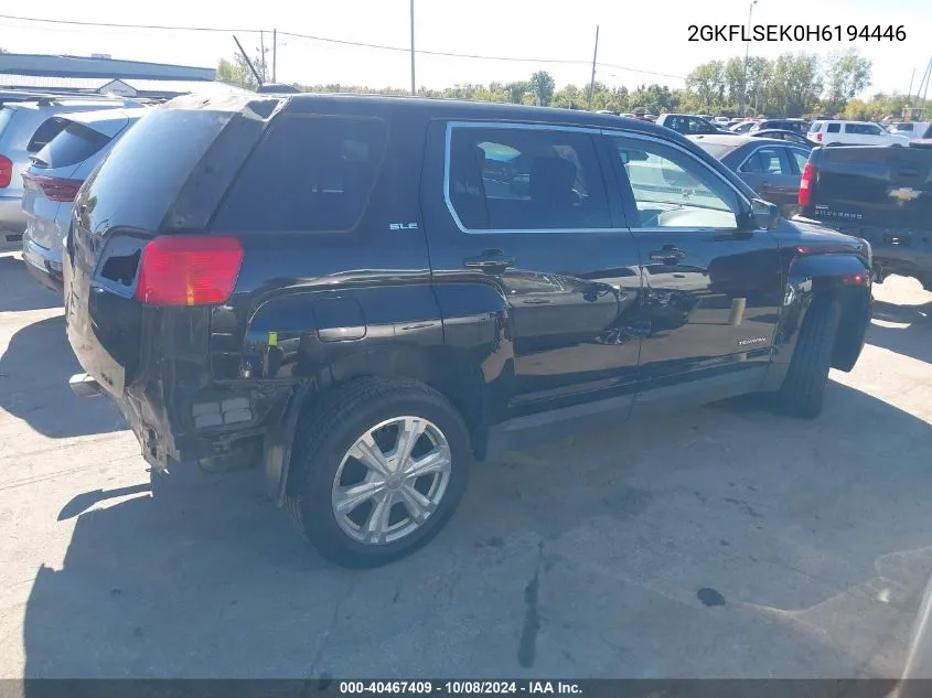 2017 GMC Terrain Sle-1 VIN: 2GKFLSEK0H6194446 Lot: 40467409