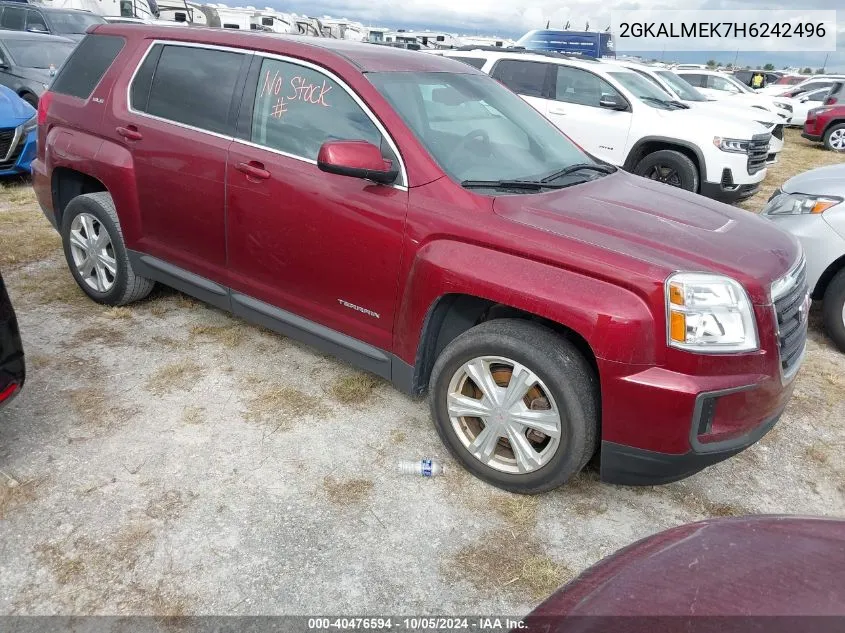 2017 GMC Terrain Sle VIN: 2GKALMEK7H6242496 Lot: 40476594