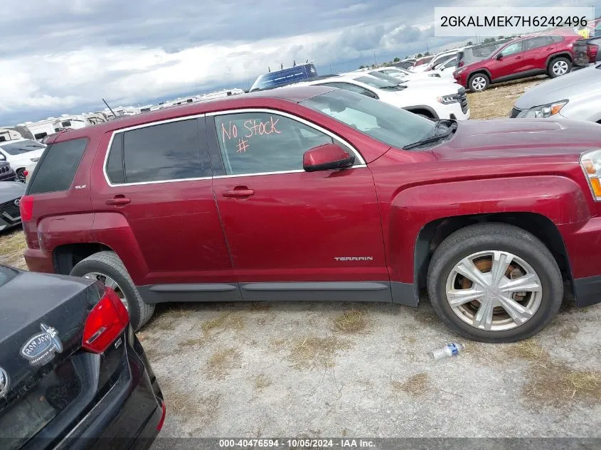 2017 GMC Terrain Sle VIN: 2GKALMEK7H6242496 Lot: 40476594