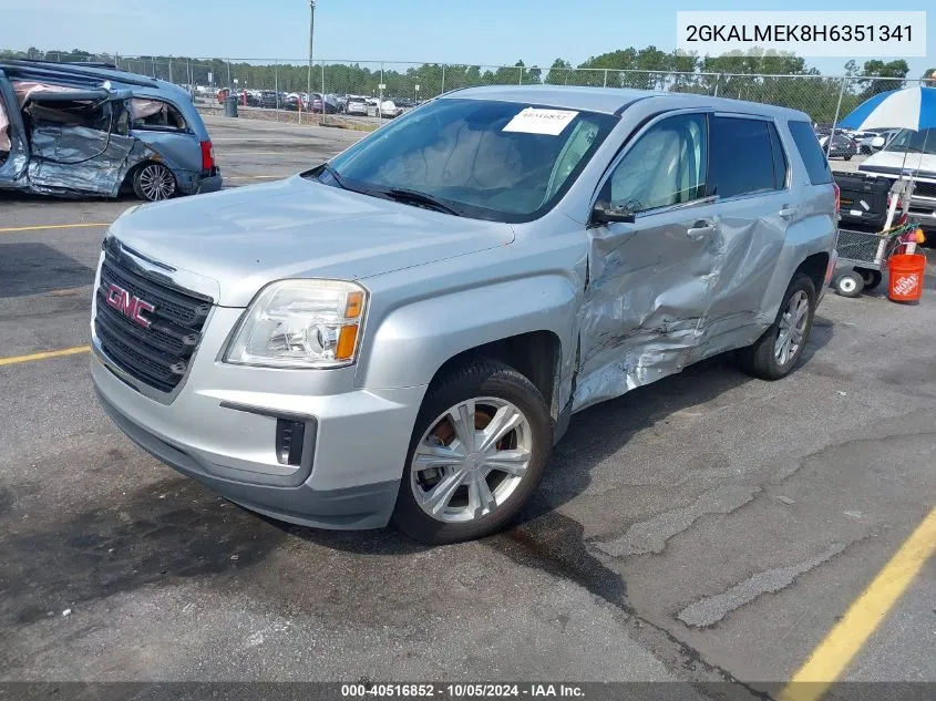 2017 GMC Terrain Sle VIN: 2GKALMEK8H6351341 Lot: 40516852