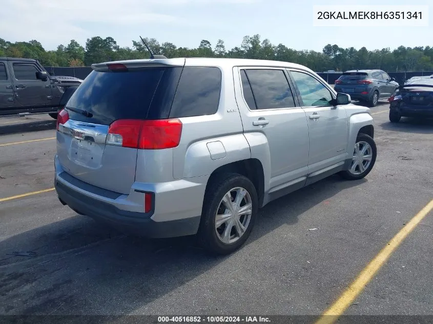 2017 GMC Terrain Sle VIN: 2GKALMEK8H6351341 Lot: 40516852