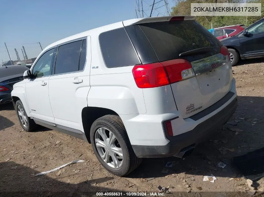 2017 GMC Terrain Sle VIN: 2GKALMEK8H6317285 Lot: 40558631