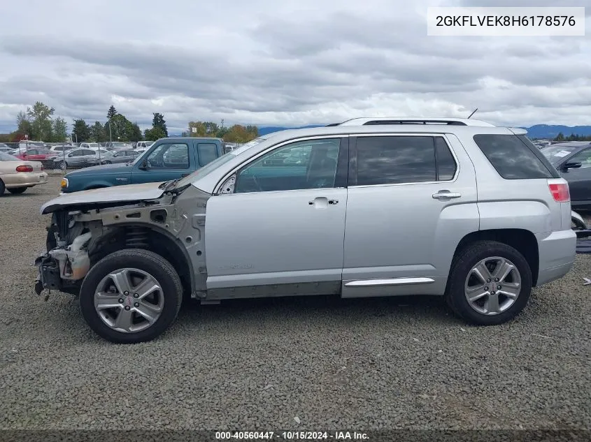 2017 GMC Terrain Denali VIN: 2GKFLVEK8H6178576 Lot: 40560447