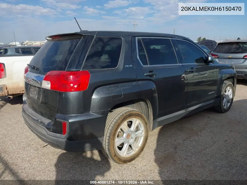 2017 GMC Terrain Sle-1 VIN: 2GKALMEK0H6150470 Lot: 40581274