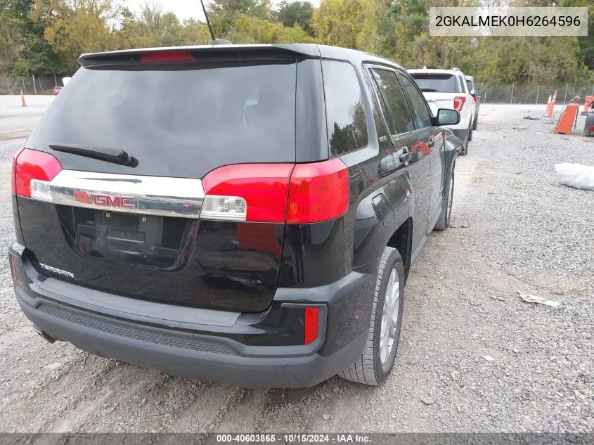 2017 GMC Terrain Sle-1 VIN: 2GKALMEK0H6264596 Lot: 40603865