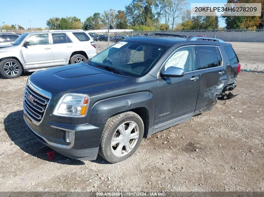 2017 GMC Terrain Slt VIN: 2GKFLPE34H6278209 Lot: 40638881