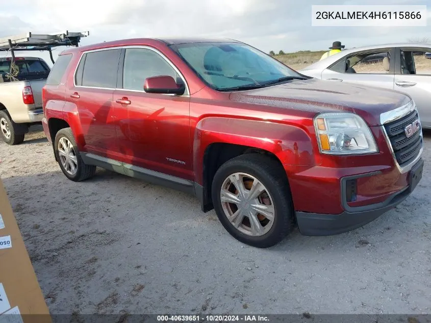 2017 GMC Terrain Sle VIN: 2GKALMEK4H6115866 Lot: 40639651