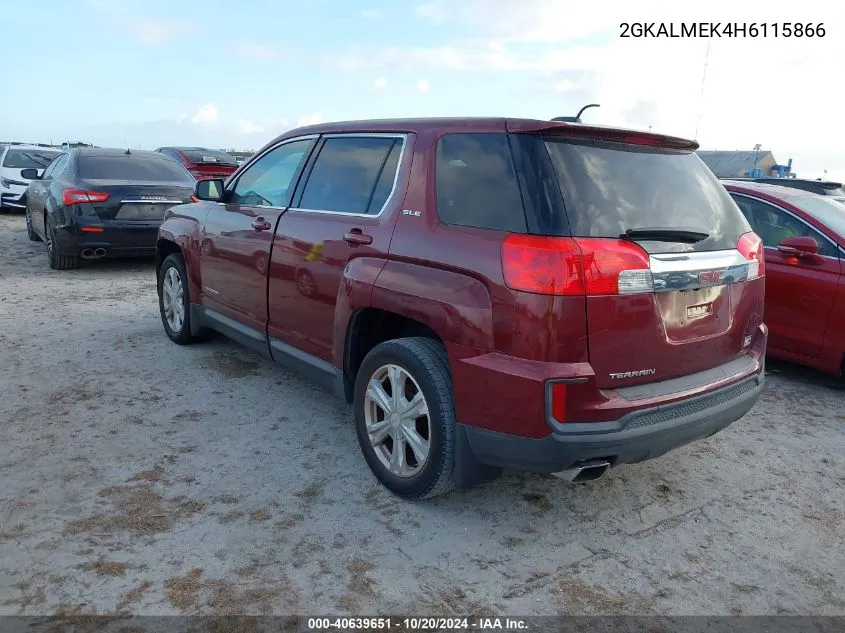 2GKALMEK4H6115866 2017 GMC Terrain Sle