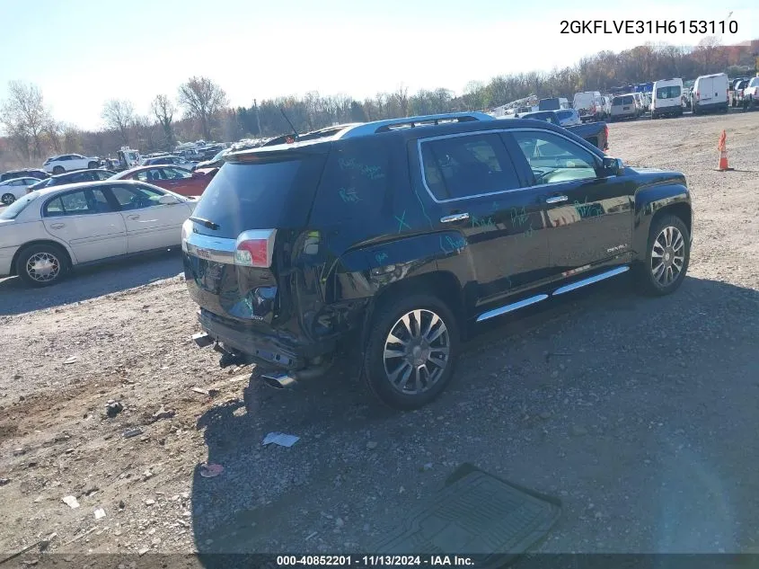 2GKFLVE31H6153110 2017 GMC Terrain Denali