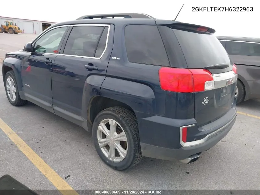 2017 GMC Terrain Sle-2 VIN: 2GKFLTEK7H6322963 Lot: 40890609