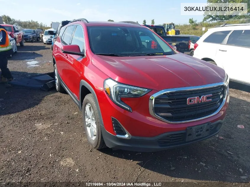 2018 GMC Terrain Sle VIN: 3GKALUEUXJL216414 Lot: 12116694