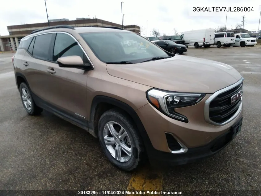 2018 GMC Terrain Sle VIN: 3GKALTEV7JL286004 Lot: 20183295