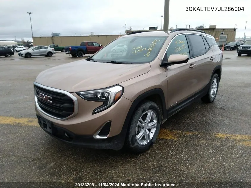 2018 GMC Terrain Sle VIN: 3GKALTEV7JL286004 Lot: 20183295