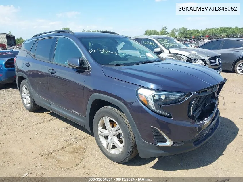 2018 GMC Terrain Sle VIN: 3GKALMEV7JL346062 Lot: 39654831