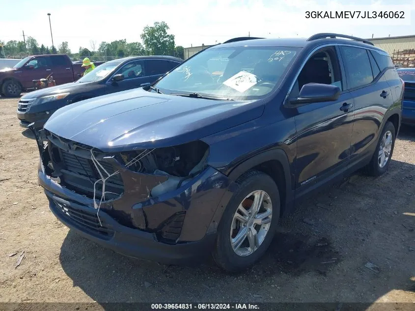 2018 GMC Terrain Sle VIN: 3GKALMEV7JL346062 Lot: 39654831