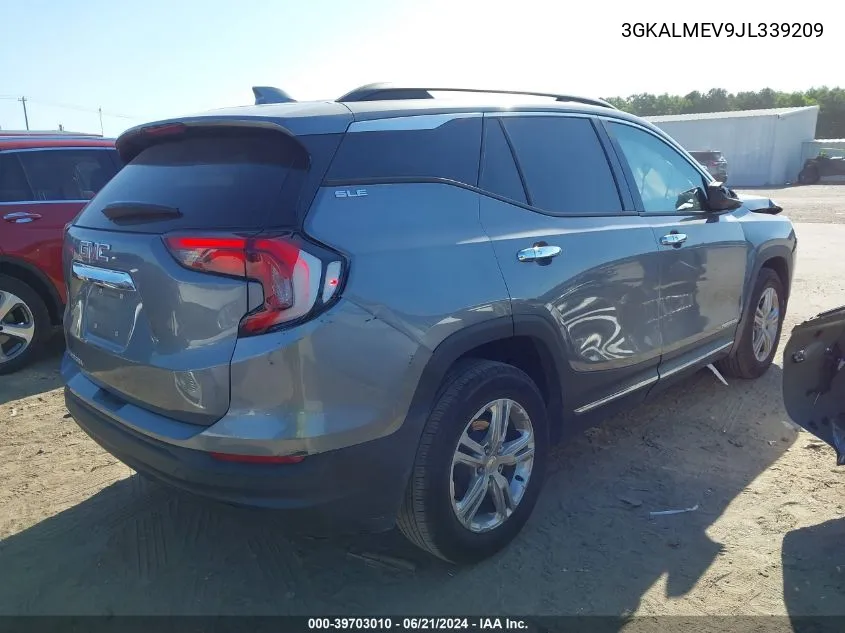 2018 GMC Terrain Sle VIN: 3GKALMEV9JL339209 Lot: 39703010