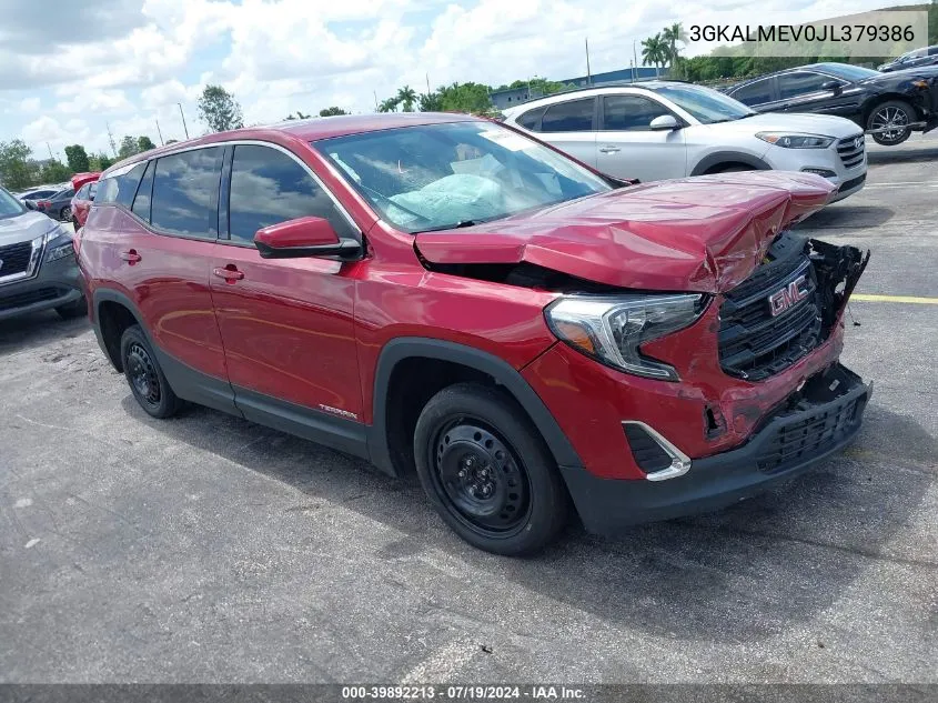 2018 GMC Terrain Sle VIN: 3GKALMEV0JL379386 Lot: 39892213