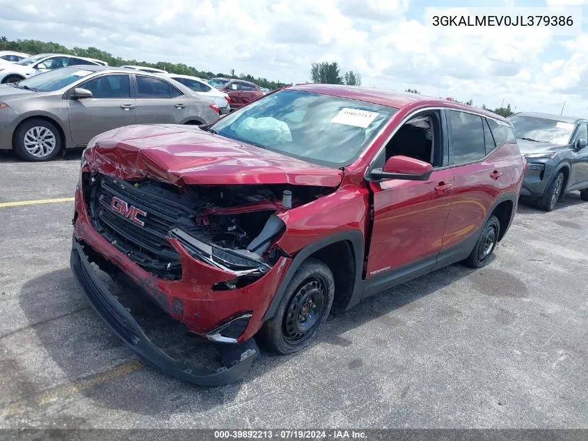 2018 GMC Terrain Sle VIN: 3GKALMEV0JL379386 Lot: 40413486