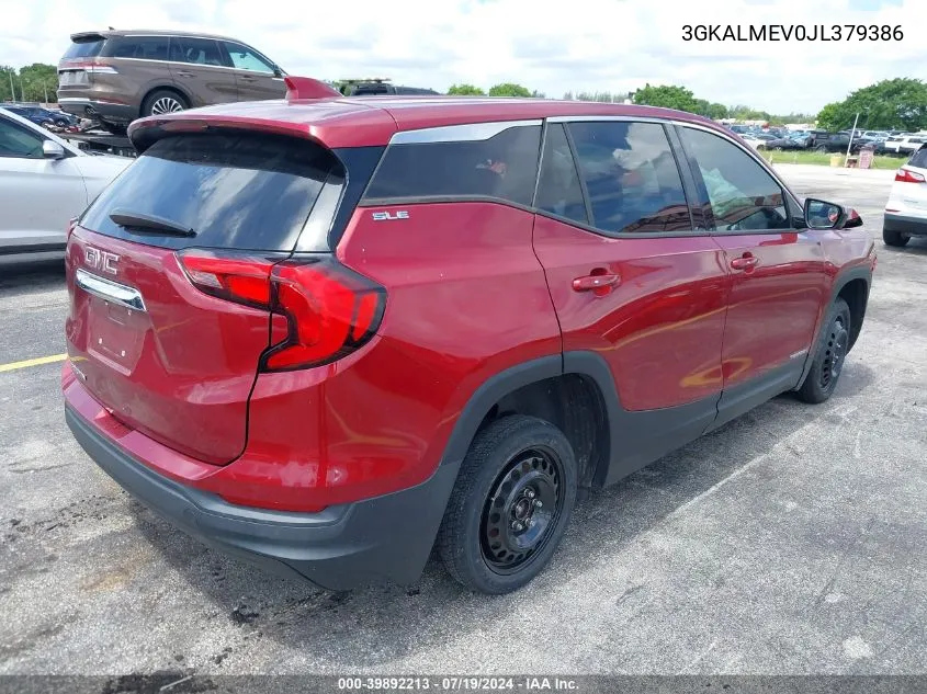 3GKALMEV0JL379386 2018 GMC Terrain Sle