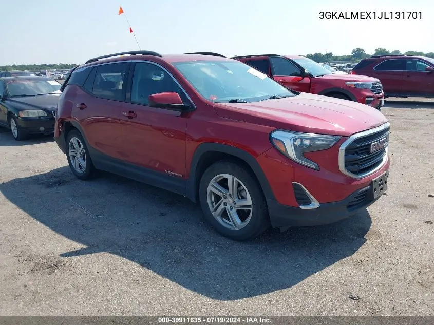 2018 GMC Terrain Sle VIN: 3GKALMEX1JL131701 Lot: 39911635