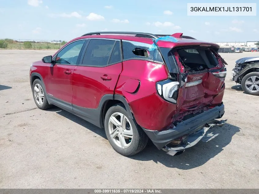 2018 GMC Terrain Sle VIN: 3GKALMEX1JL131701 Lot: 39911635