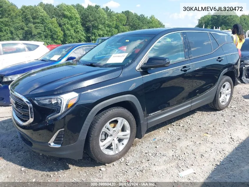 2018 GMC Terrain Sle VIN: 3GKALMEV6JL320472 Lot: 39998420