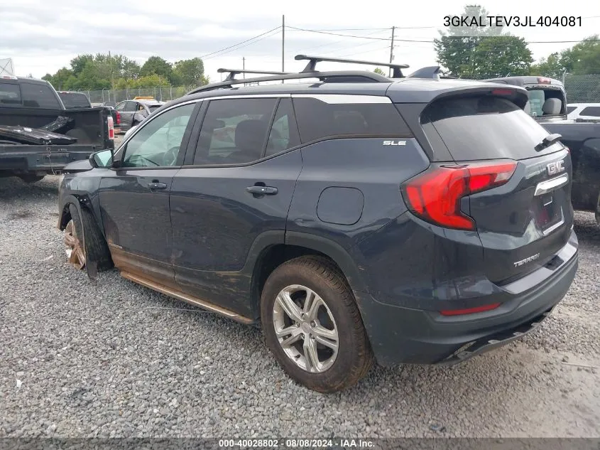 2018 GMC Terrain Sle VIN: 3GKALTEV3JL404081 Lot: 40028802