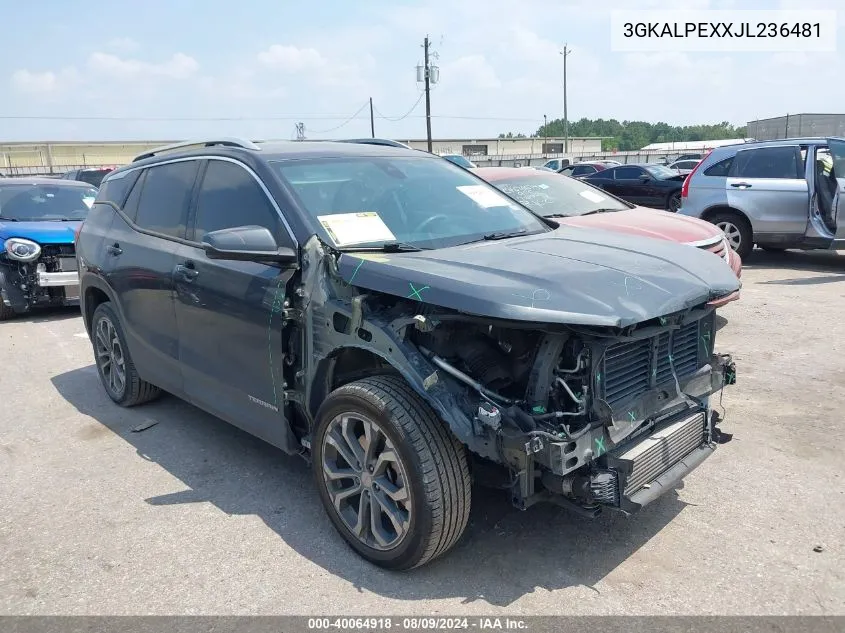 2018 GMC Terrain Slt VIN: 3GKALPEXXJL236481 Lot: 40064918