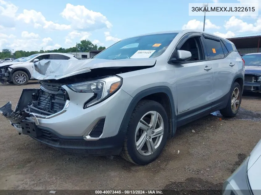 2018 GMC Terrain Sle VIN: 3GKALMEXXJL322615 Lot: 40073445