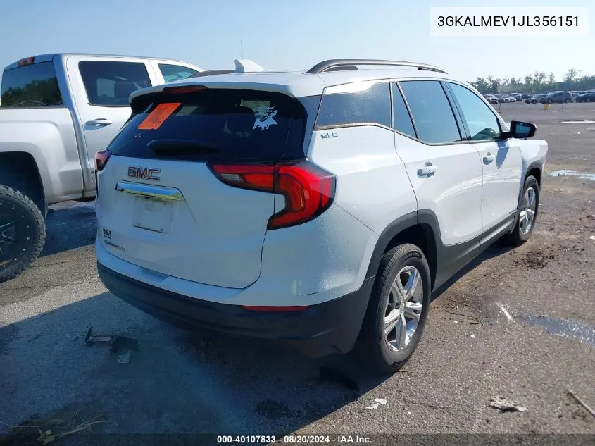 2018 GMC Terrain Sle VIN: 3GKALMEV1JL356151 Lot: 40107833