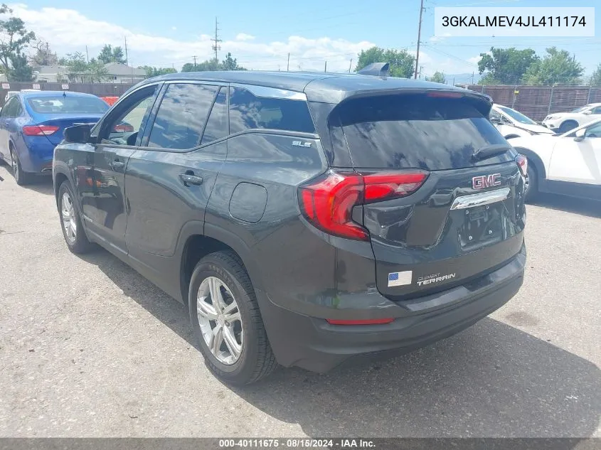 2018 GMC Terrain Sle VIN: 3GKALMEV4JL411174 Lot: 40111675