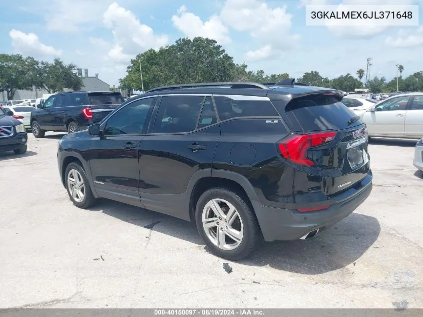 2018 GMC Terrain Sle VIN: 3GKALMEX6JL371648 Lot: 40150097