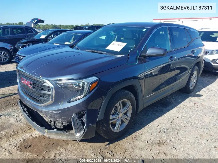 2018 GMC Terrain Sle VIN: 3GKALMEV6JL187311 Lot: 40229088