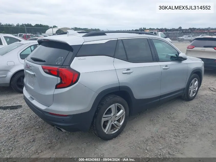 2018 GMC Terrain Sle VIN: 3GKALMEX5JL314552 Lot: 40243683