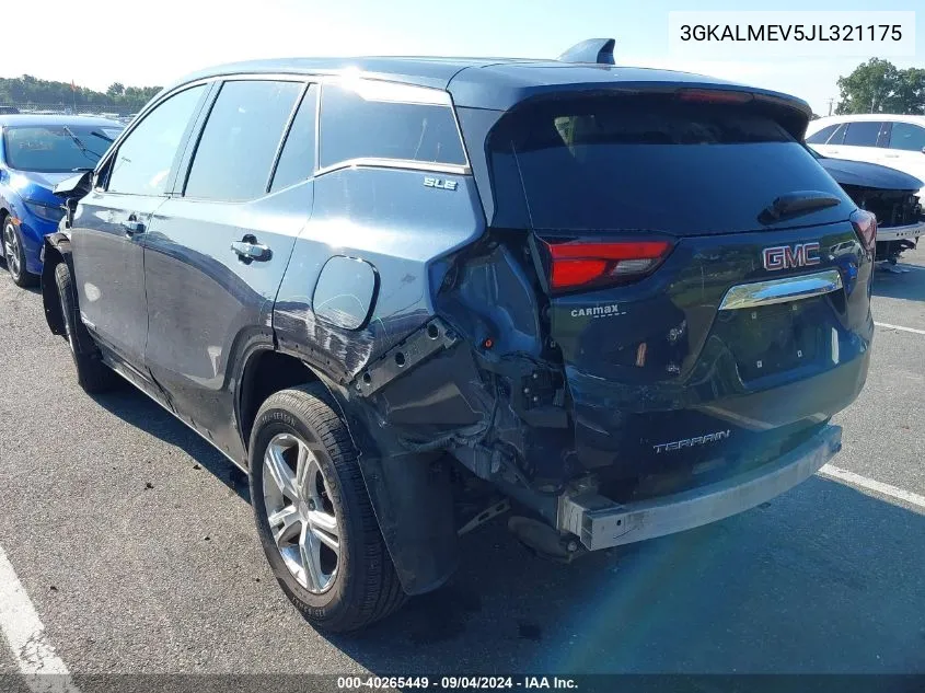 2018 GMC Terrain Sle VIN: 3GKALMEV5JL321175 Lot: 40265449