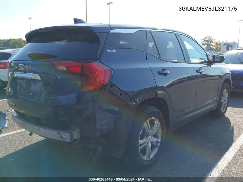 2018 GMC Terrain Sle VIN: 3GKALMEV5JL321175 Lot: 40265449