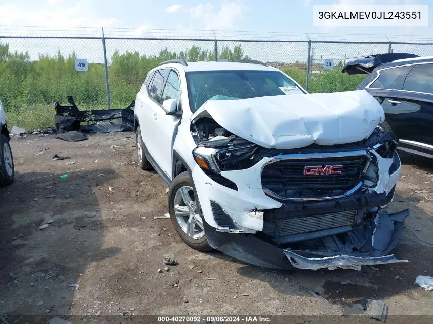 3GKALMEV0JL243551 2018 GMC Terrain Sle