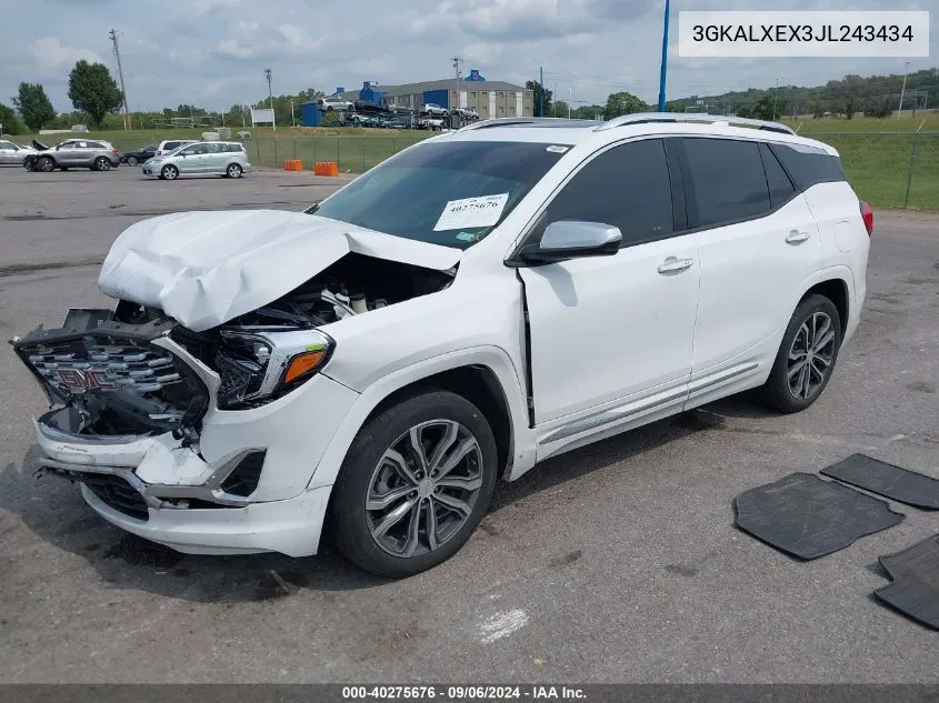 2018 GMC Terrain Denali VIN: 3GKALXEX3JL243434 Lot: 40275676