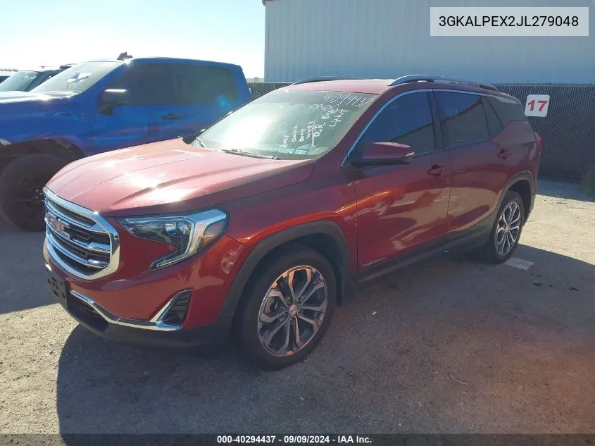 2018 GMC Terrain Slt VIN: 3GKALPEX2JL279048 Lot: 40294437